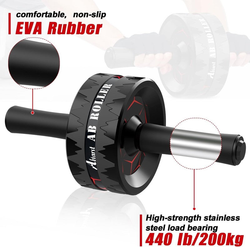 Ab Roller Wheel Core & Ab Workout Exercise Equipment w/ Knee Pad Gym Fitness2