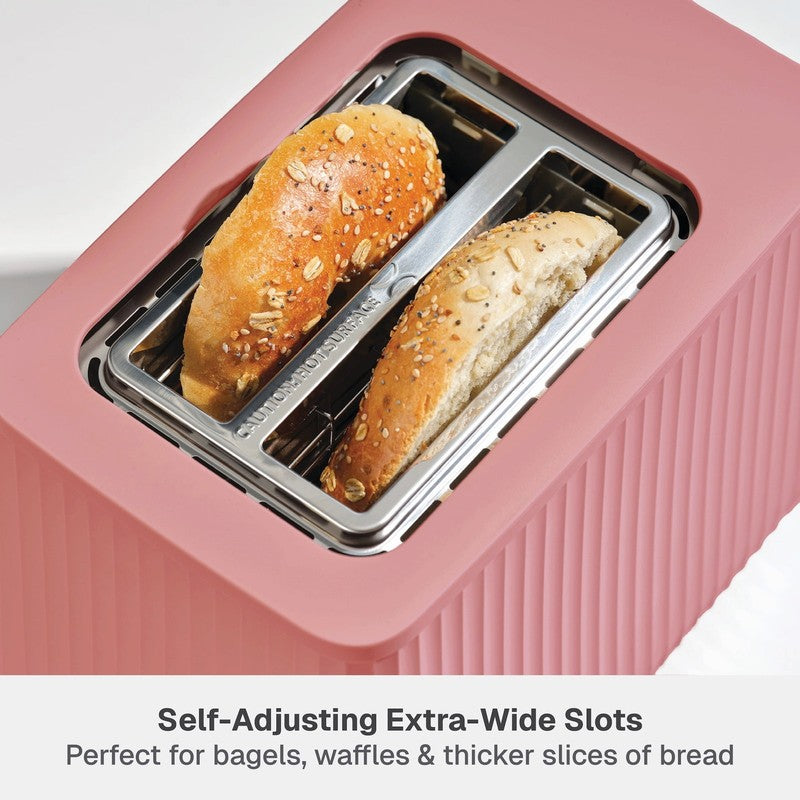 2-Slice Toaster, Extra-Wide Slots with Removable Crumb Tray, Faded Rose3
