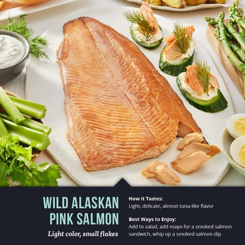 Wild Alaskan Smoked Salmon Trio   Sockeye, Coho & Pink   18oz Box5