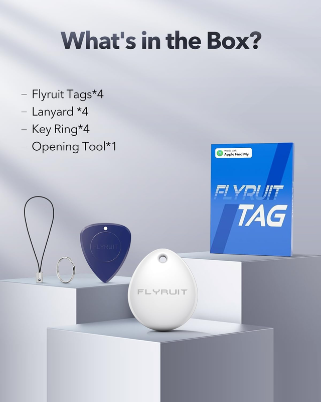 Air Tracker Tag 4 Pack Apple Find My MFi Bluetooth Key Finder Locator7
