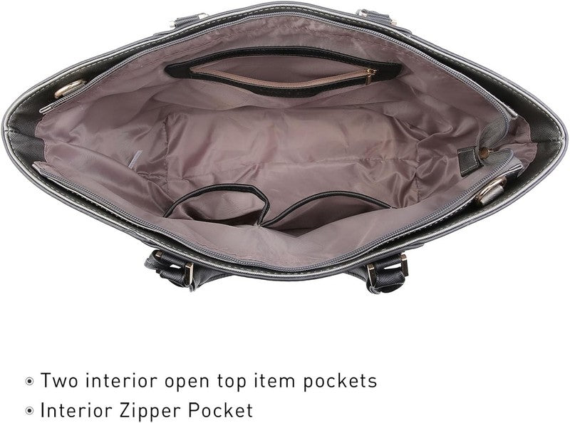Large Satchel Purse Handbag for Women Shoulder Work Tote Bag with Wallet3