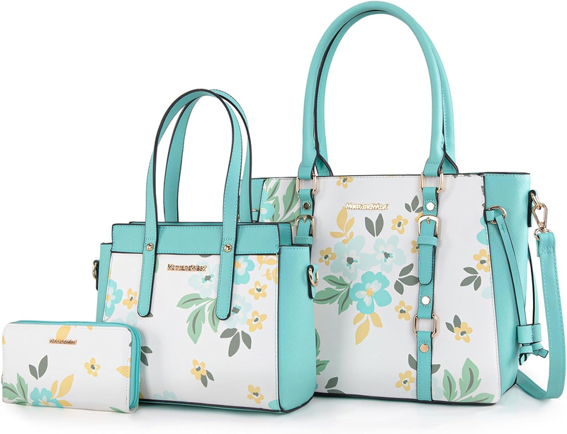 3PCS Purses for Women Tote Bag and Wallet Set Shoulder Satchel Handbags0