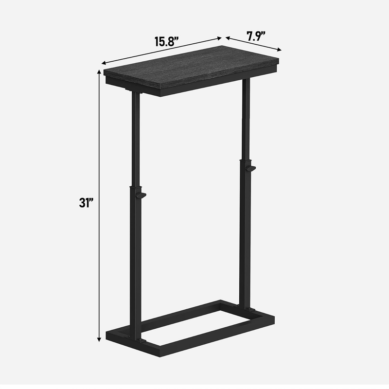 Black End Table Side Sofa Table Tall Couch Table Living Room Bedroom8