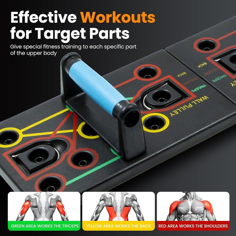 Push Up Board Home Gym 20 in 1 Pilates Bar Resistance Bands Ab Wheel2