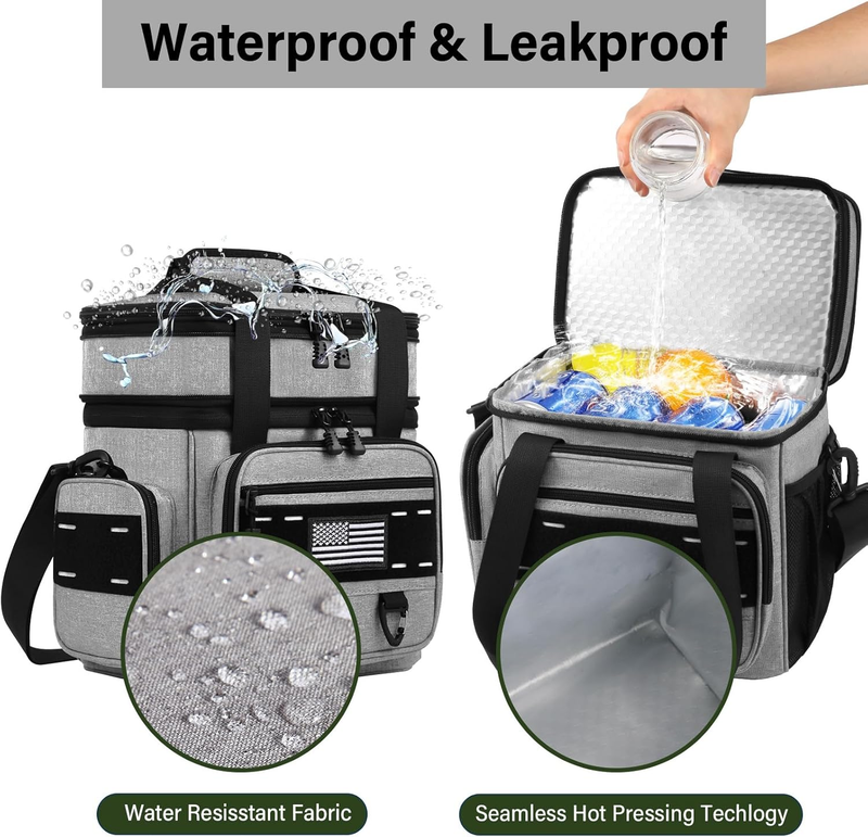 Expandable Tactical Insulated Lunch Box 16L Leakproof Cooler Bag Heavy Duty4