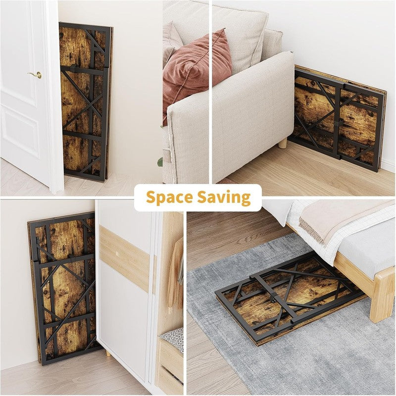 39.4" Folding Desk Writing Computer Desk Home Office Foldable Table5