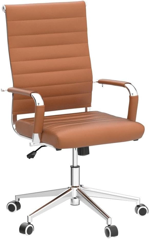 Brown Executive Office Chair Ergonomic Leather Swivel Adjustable Desk4