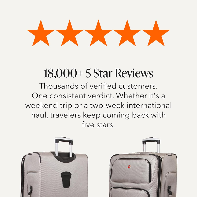 Large Softside Expandable Spinner Luggage Lightweight Travel Suitcase Pewter7