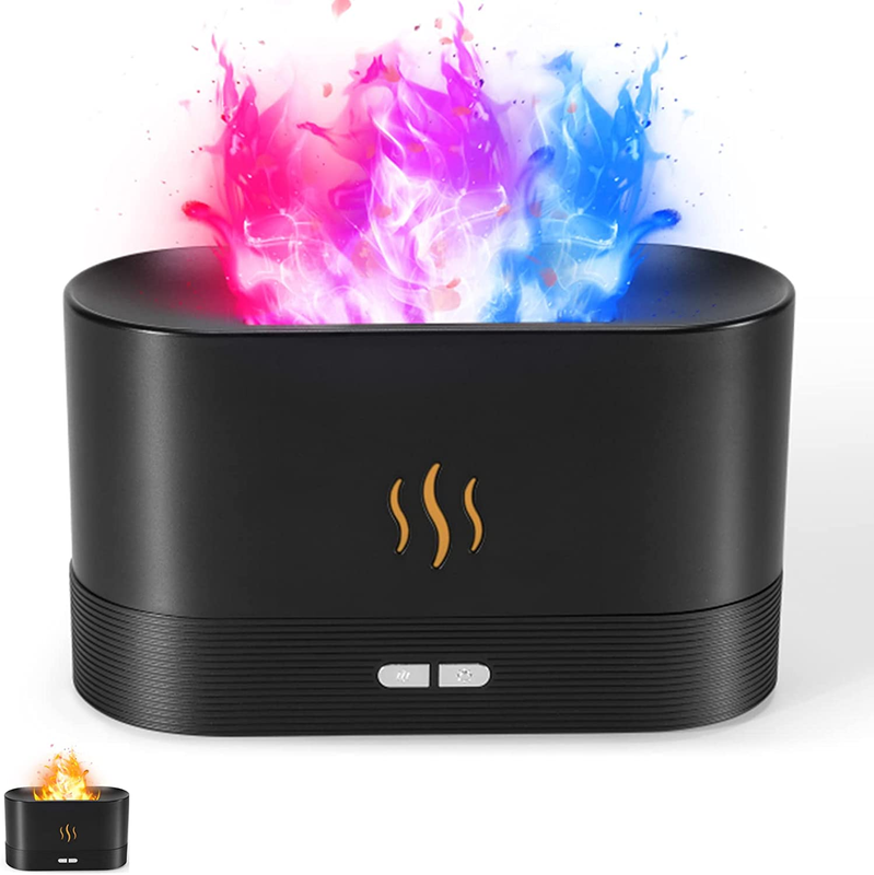 Colorful Flame Air Aroma Diffuser Humidifier, Upgraded 7 Flame Colors Noiseless 8