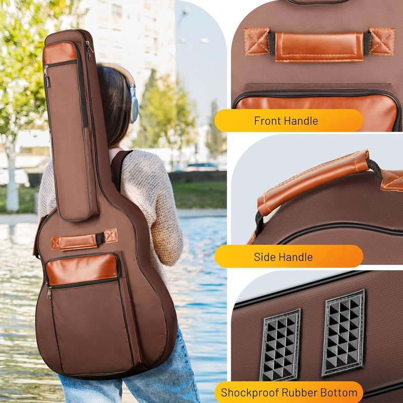 Guitar Bag 40 41 42 in 6 Pockets Guitar Case Water Resistent Oxford Cloth 0.5 in5