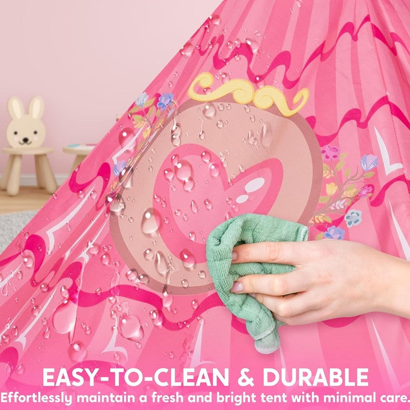 Princess Castle Kids Pop Up Play Tent, Indoor/Outdoor Playhouse for Girls3