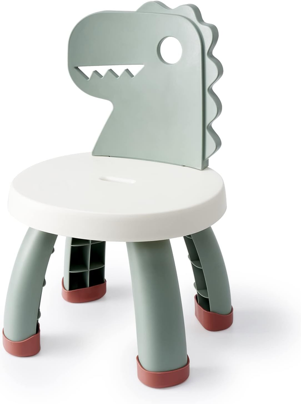 Toddler Dino Chair Plastic Kids Chair Ergonomic Step Stool Indoor Outdoor Green10