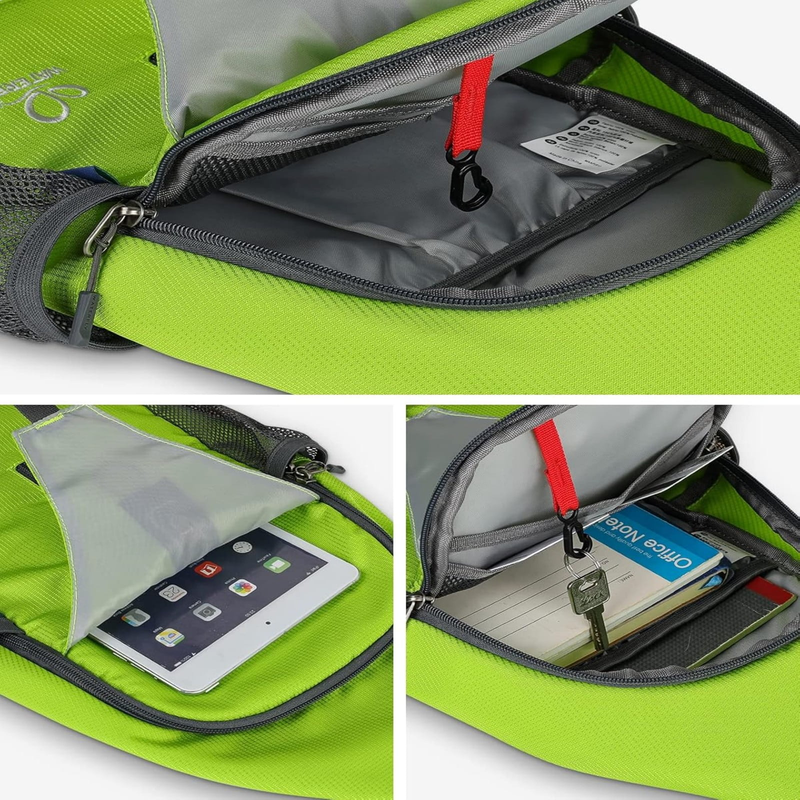 Unisex Hiking Travel Nylon Sling Bag Cross Body Shoulder Chest Bag,Fluorescen2
