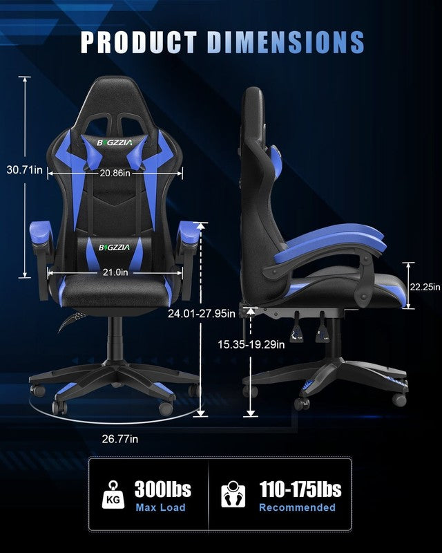 Gaming Chair with LED Lights, Computer Chair with Lumbar Support, Ergonomic High5