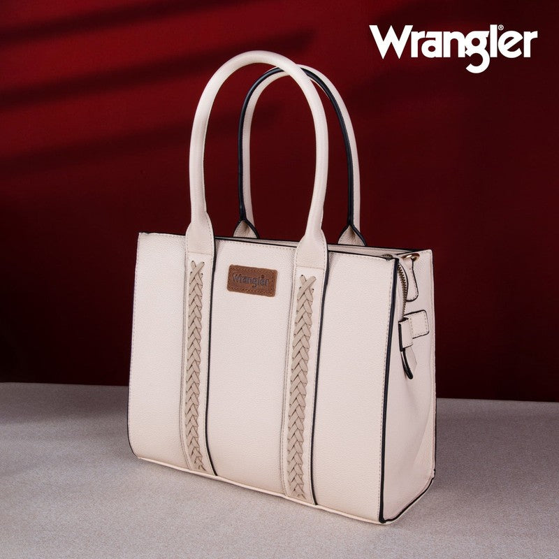 Wrangler 3Pcs Handbags Set Tote Bag & Medium Crossbody Purse & Wallet, Beige1