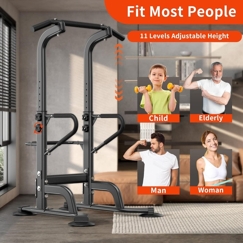 Power Tower Pull Up Bar and Dip Station, 11 Level Adjustable Home Gym Equipment6