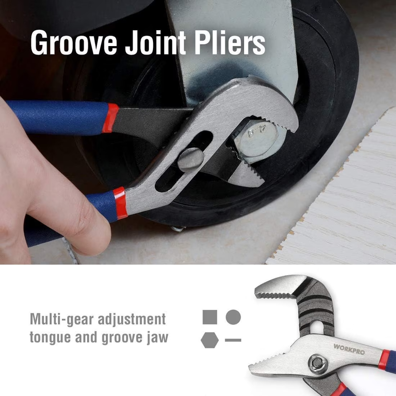 7Pc Pliers Set Groove Joint Long Nose Slip Joint Linesman Diagonal DIY Tool Kit4