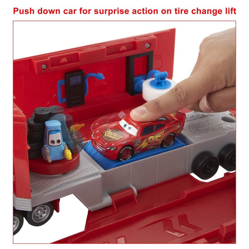 Transforming Mack Playset, 2-In-1 Toy Truck & Tune-Up Station with Launcher2