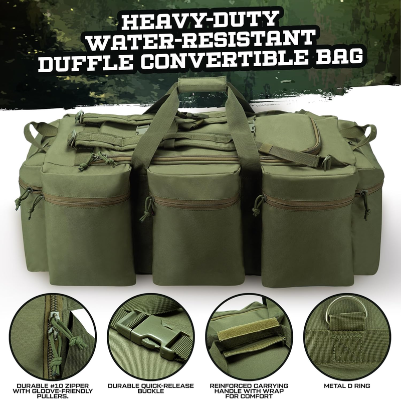 Military Tactical Duffel Bag 100L Large Travel Deployment Bag7