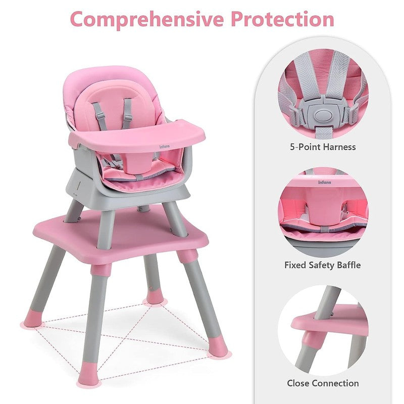 8 in 1 Baby High Chair, Convertible Highchair for Babies and Toddlers, Infant Di7
