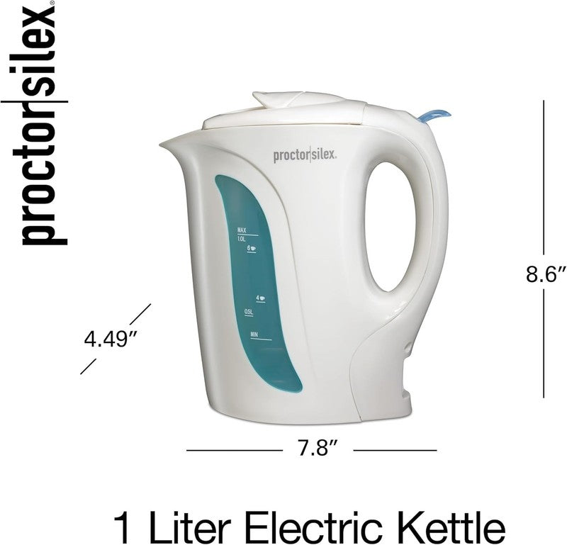 Electric Tea Kettle 1L 1000W Fast Boil Auto Shut Off Boil Dry Protection White7