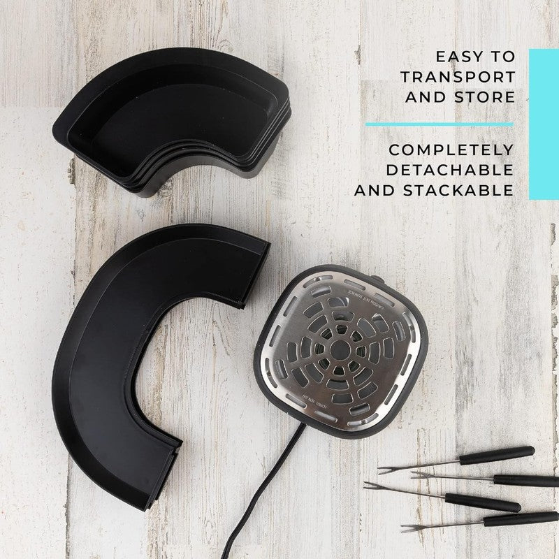 Electric S'mores Maker, 4 Trays & Forks, Indoor Tabletop, Flameless, Gift Set4