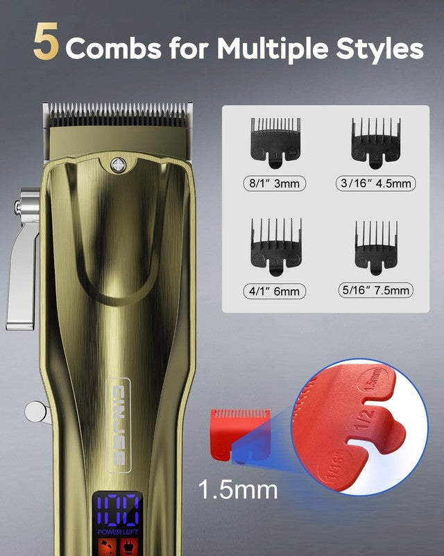 Professional Hair Clippers for Men | Cordless & Corded Barber Grooming Kit4