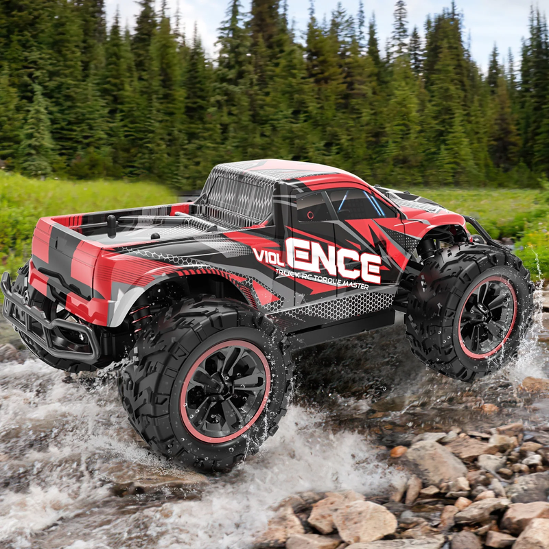 RC 1:16 Remote Control Truck 30MPH 4WD Off Road w/ 2 Batteries LED Lights7
