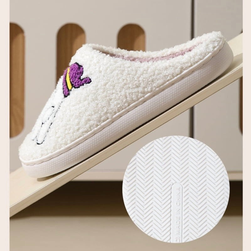 Cute Ghost Plush Halloween Slippers Warm Comfy Slip On for Women & Men3