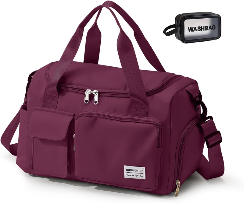 Women Gym Duffle Bag Travel Weekender Carry On w/ Shoe Compartment10