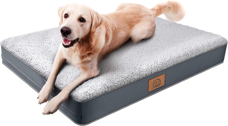 Orthopedic Dog Bed for Large Dogs   Waterproof Bed with Washable Cover, Grey9