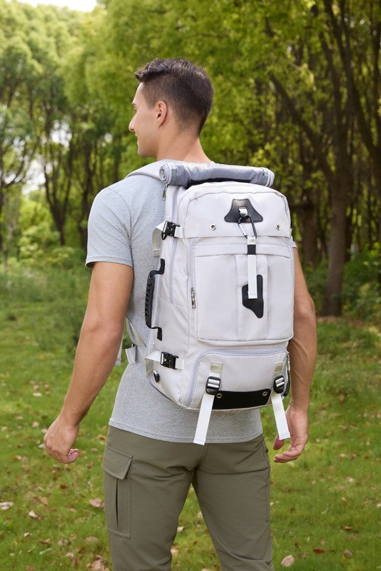 50L Travel Backpack Waterproof Extra Large Laptop Hiking Business Gray9