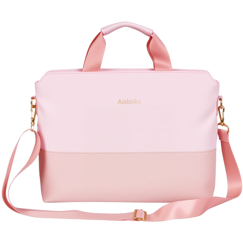 Bolsa Tote para Laptop 13 17 Pulgadas Resistente al Agua Ligera Rosa0
