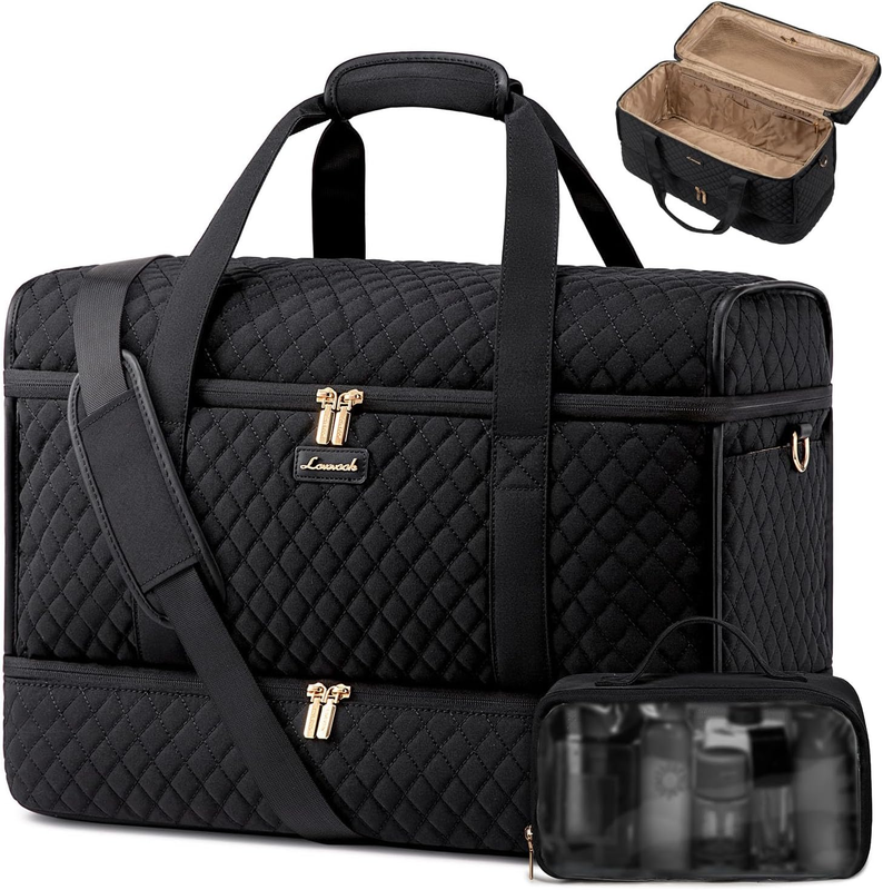 Large Women Weekender Duffle Bag Carry On Gym Travel w/ Shoe Compartment10
