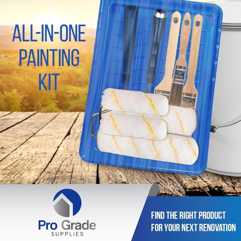 10-Piece Paint Roller Kit - Washable & Reusable for Pros & DIY Homeowners2