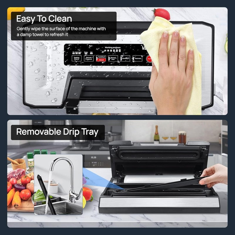 Precision Pro Vacuum Sealer – Food Sealing Machine with Cutter, Bag Roll & 36
