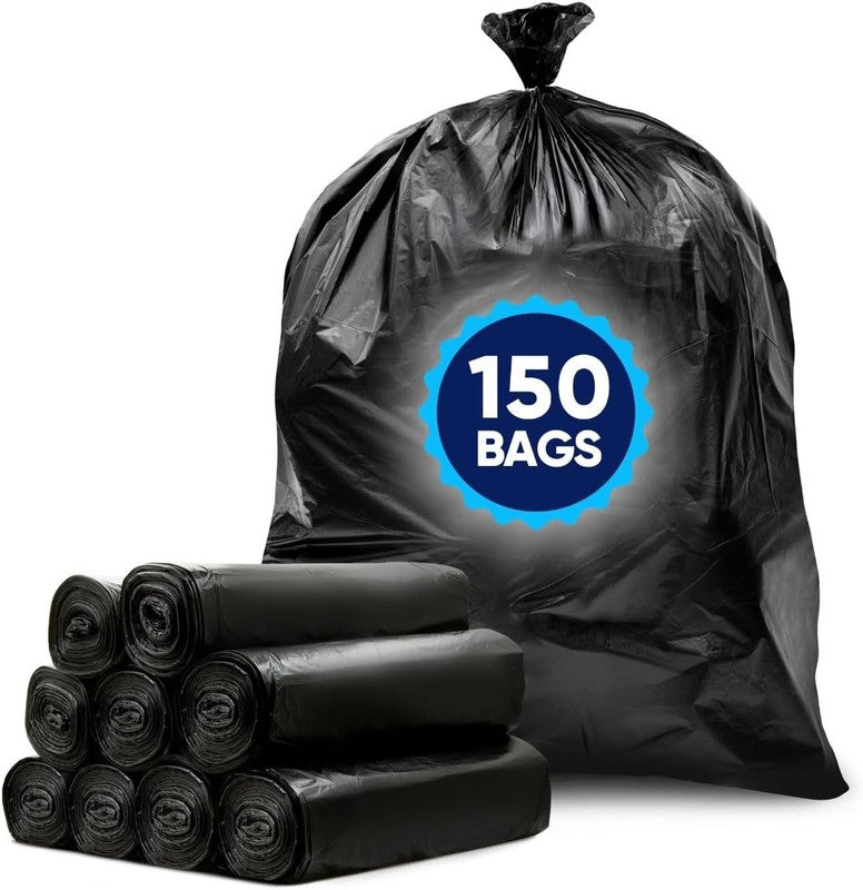 55-60 Gal Heavy Duty Trash Bags 150 Count Mega Value Pack Black Large Bags8