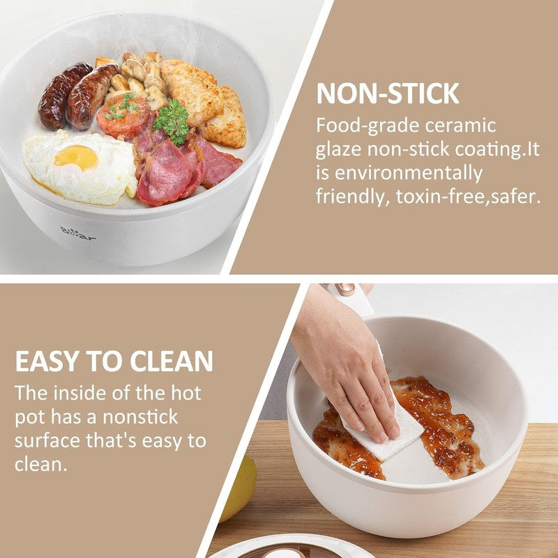 Bear Electric Hot Pot 2L Non Stick Multifunctional Rapid Noodles Portable3