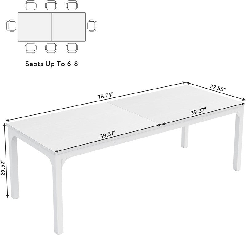 78.7'' Extra Long 2 Person Computer Desk Double Workstation Home Office1
