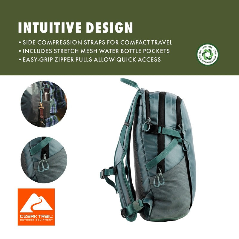 14L Juniper Daypack Backpack Polyester Green Adult Teen2