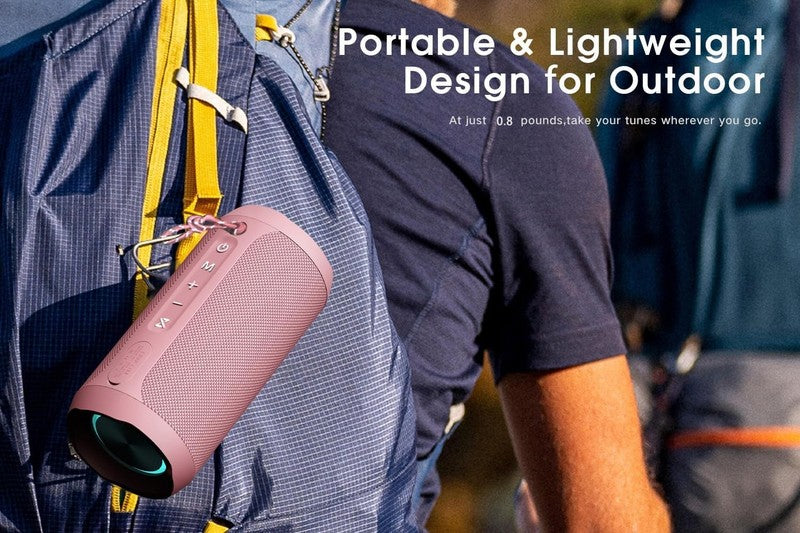 20H Bluetooth Speaker, IPX7 Waterproof, TWS, Bass, Portable, Pink6