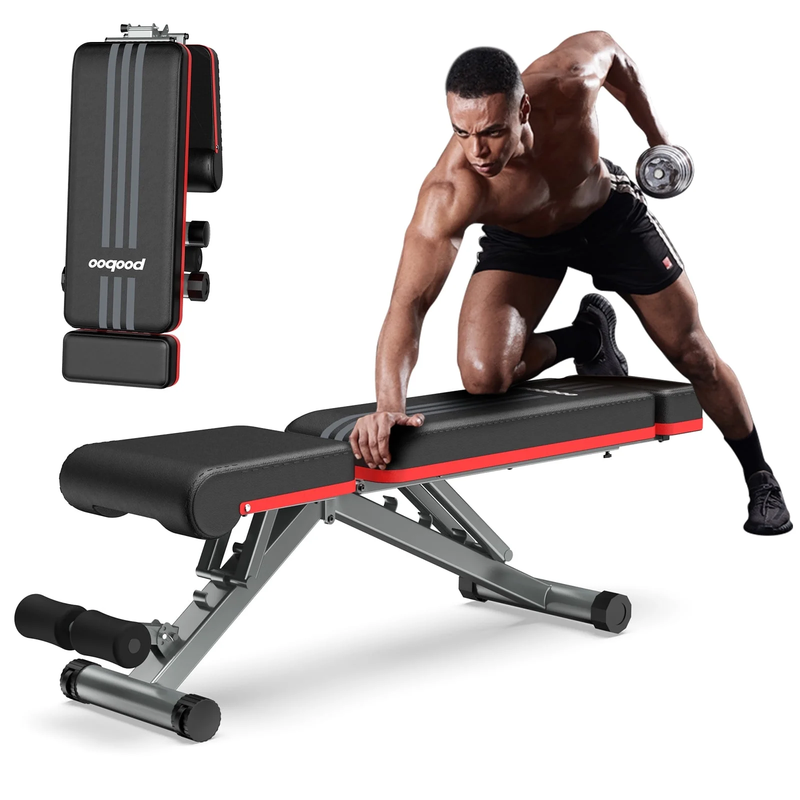 Adjustable Dumbbell Bench Foldable Workout Weight Bench Press Incline Decline fo8