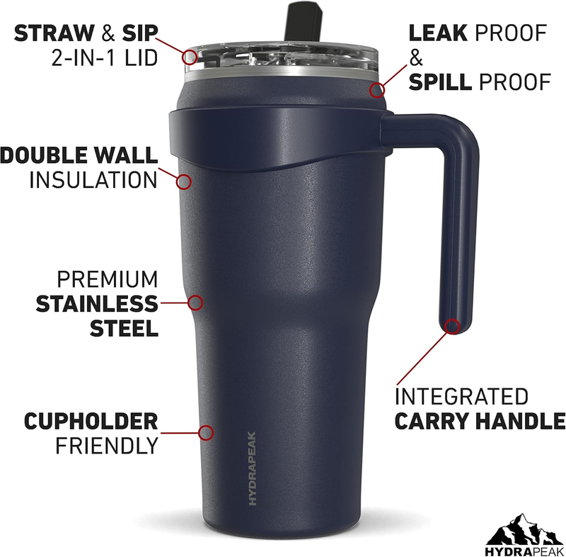 40oz Stainless Steel Tumbler w/ Handle Straw Lid Insulated Pale Sage1
