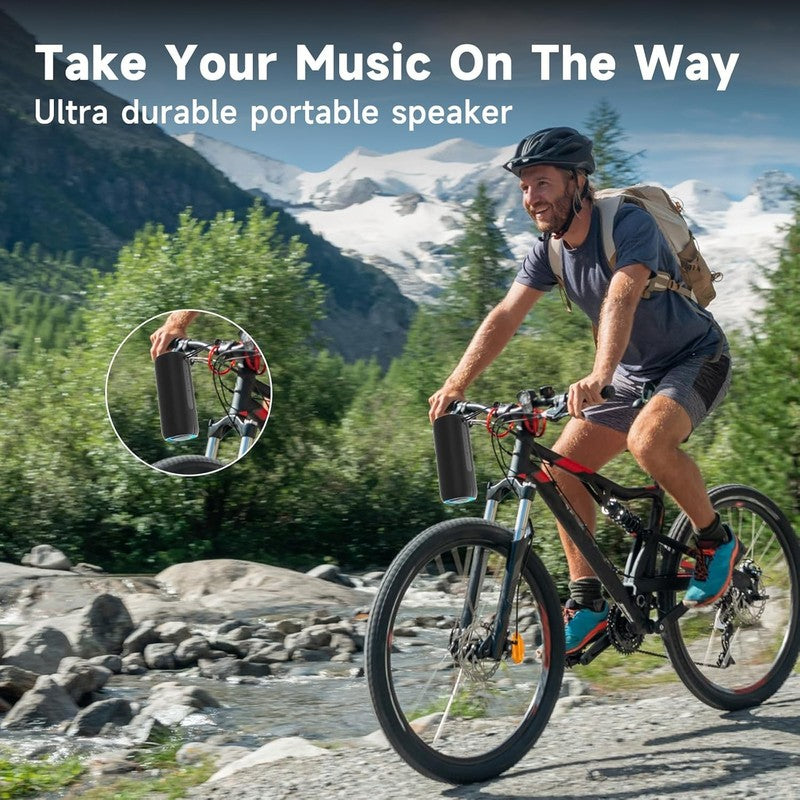 Bluetooth Speaker, IPX5 Waterproof, RGB Lights, BT5.3, TWS, Long Playtime, Black3