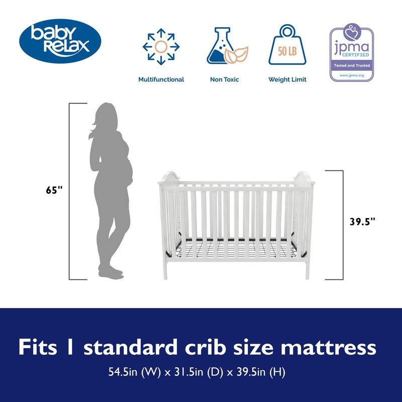 Adele 3-In-1 Convertible Crib, White8