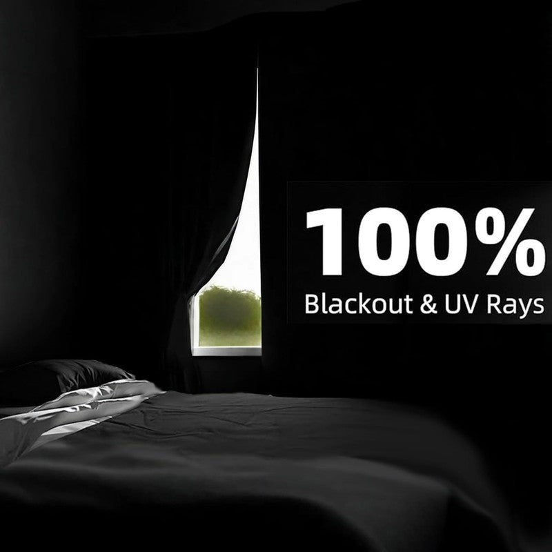 100% Blackout Window Cover, Portable Magnetic Blackout Shades for Window, Black 1