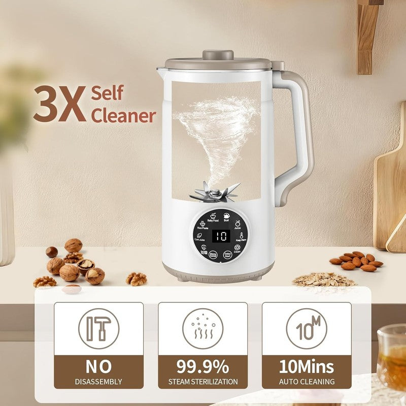 10 in 1 Nut Milk Maker Machine, Almond Milk Maker, 40Oz Self Clean/12H Delay/Kee3