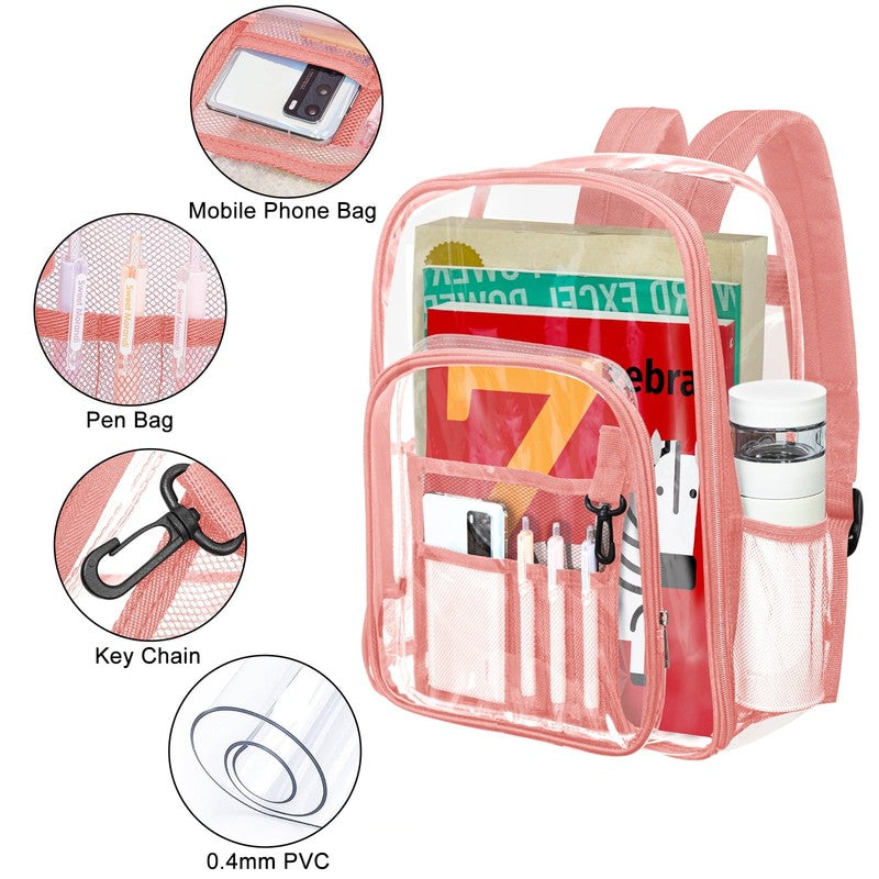 Heavy Duty Clear Backpacks Large Capacity PVC Transparent Waterproof Backpacks f5