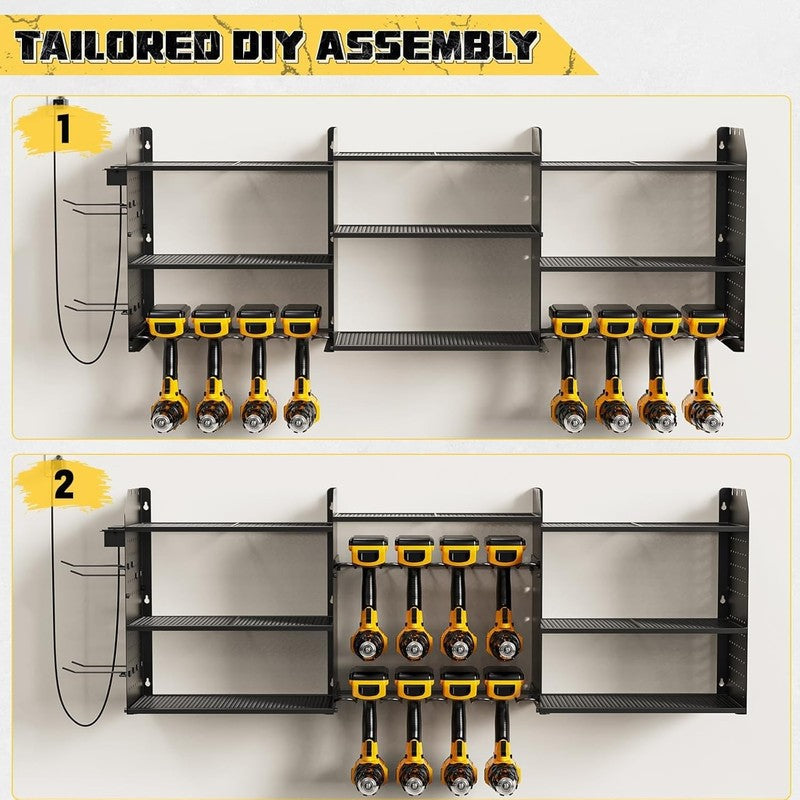 Heavy Duty Power Tool Organizer with Charging Station - Wall Mount Storage4