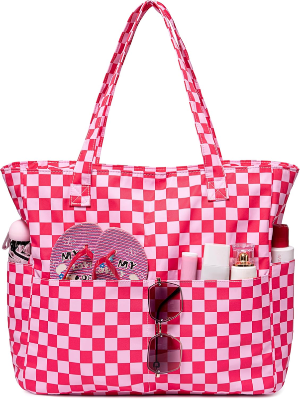 Large Waterproof Beach Bag Women Tote Sandproof Pool Gym Grocery Bag0